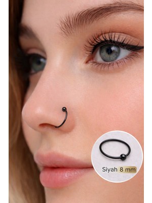 Sacce Scarves & Accessories Mini Top Detaylı Çelik Halka Burun Piercing