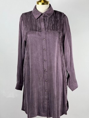 FUAT GÜRSEN Fuat Gürşen Mürdüm Renk Tunik