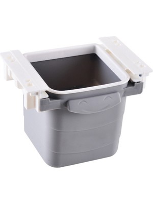 Greathings Mini Masa Çöp Kovası Plastik Tezgah Altı Geri Çekilebilir Yapışkanlı Görünmez Bölme Pratik