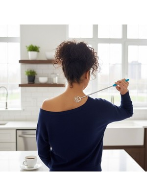 Greathings Pratik Kolay Teleskopik Metal Sırt Kaşıma Kaşağı Aleti Aparatı