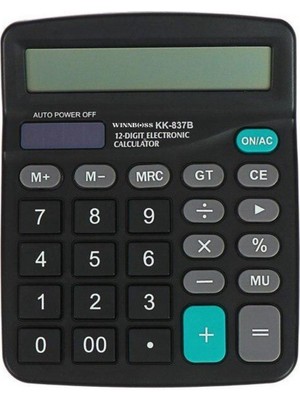 Greathings Standart Fonksiyonlu 12 Haneli Geniş LCD Ekran,pill Masaüstü Hesap Makinesi