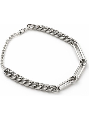 Asmentum 316L Paslanmaz Çelik Modern Zincir Bileklik