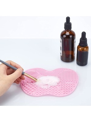 Greathings Pratik Kolay Makyaj Fırçası Temizleme Matı Aparatı Aleti