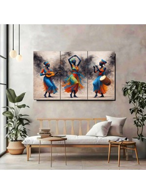 Artprinta Etnik Müzisyenler Kanvas Tablo – Modern  Duvar Dekoru