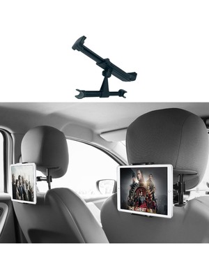 Greathings Oto Koltuk Arkası Telefon Tablet Tutucu Ayarlanabilir 360 Derece Dönebilen Pratik Stand