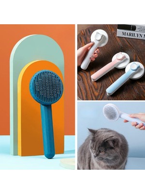 Greathings Basmalı Kedi Köpek Tüy Toparlayıcı Masaj Etkili Pet Fırçası