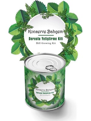 Greathings Konserve Bahçem Evde Konservede Dereotu Yetiştirme Kiti Aparatı