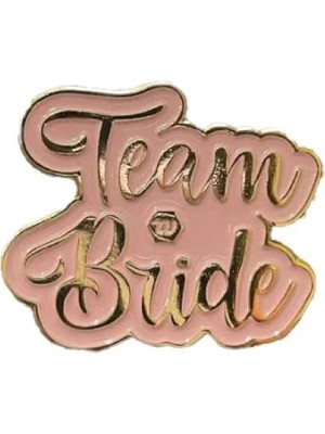Dodomar Team Bride Yaka Rozeti Pembe Üstü Gold Yazı