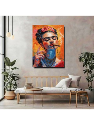 Artprinta Frida Kahlo Ilhamlı Modern Portre Kanvas Tablo – Renkli Sanatsal Duvar Dekoru