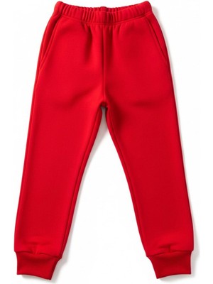 Evavi Çocuk Baskısız Düz Kırmızı Eşofman Altı