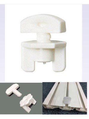 Tafce Perde Stoper Sıkıştırma, Korniş Kilidi, Perde Düğmesi Korniş Perde Sonlandırıcı 10 Adet