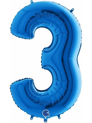 Dodomar 3 Rakam Folyo Balon Mavi 40INC 100CM