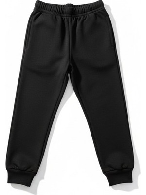 Evavi Çocuk Baskısız Düz Siyah Eşofman Altı