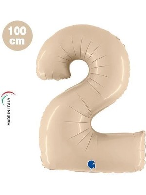 Dodomar 2 Rakam Folyo Balon Krem Satin 40INC 100CM