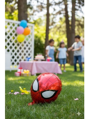 Dodomar 48X37 cm Spider Kafa Folyo Balon - Doğum Günü Parti Süsü