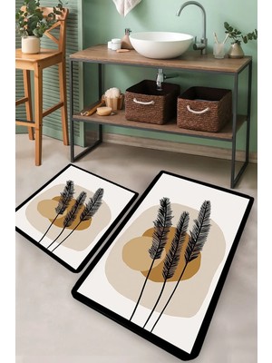 Mabeba Tekstil Day Sunrıse Djt 2 Lı Set Banyo Halısı Banyo Paspası