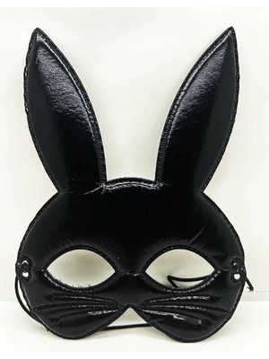 Twin Store Siyah Renk Kumaş Malzemeden Imal Eva Tavşan Maskesi 19X15 cm
