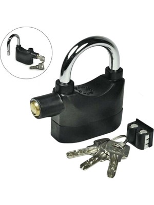 Greathings Desibel Siyah Alarmlı Çok Fonksiyonlu Ekstra Güvenlikli Kare Asma Dolap Kilidi