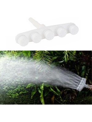 Greathings 5 Kafalı Peyzaj Bahçe Tarla Çim Sulama Başlığı Yüksek Basınçlı Su Püskürtücü Hortum Aparatı