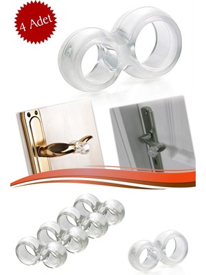 Greathings Silikon Kapı & Pencere Vurma Önleyici Stoper Kapı Tamponu 4 Adet