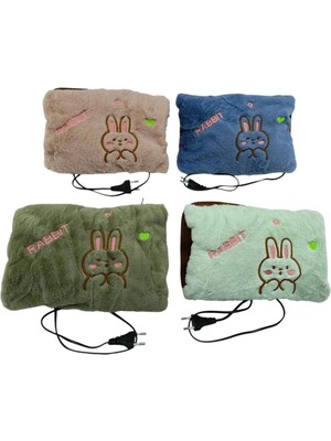 Timion Fişli - Şarjlı  Sıcak Su Torbası Polar - Kadife Kumaş -Hayvan Nakışlı (5148)