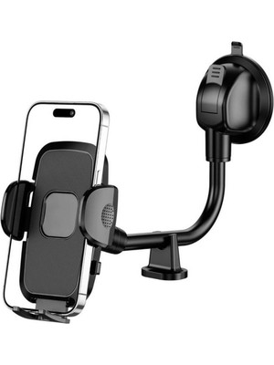 Greathings Ayarlanabilir Vakum Kilitli Cam ve Torpidoya Takılabilen Telefon Tutucu
