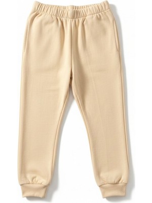 Evavi Çocuk Baskısız Düz Krem Eşofman Altı