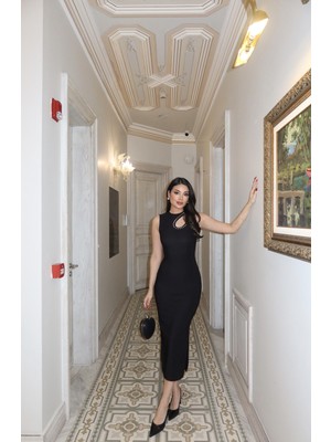 Kechi Woman Ottoman Kumaş Damla Taşlı Elbise