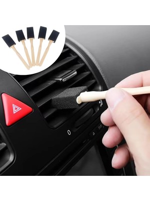Greathings 5'li Araba Havalandırma Temizleme Fırçaları Klima Çıkışları,toz Alma&otomobil Içi Detaylı Mini Temizlik Aparatları