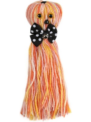 Greathings Ahtapot Şekilli Zilli ve Ipli Rengarenk Püsküllü Sevimli Kedioyuncağı