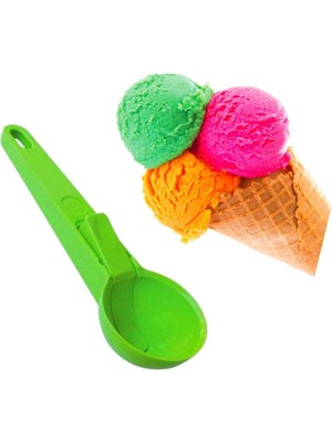 Greathings Pratik Mandallı Plastik Dondurma Servis Sunum Kepçesi Kaşığı