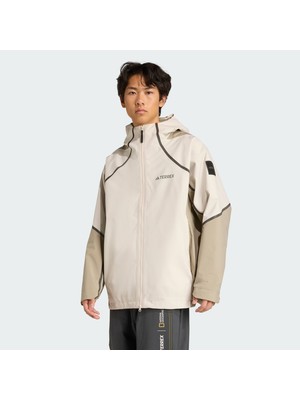 Adidas TERREX KC2342 Nat Geo CLIMAPROOF Rain Jacket