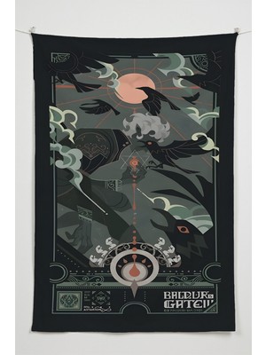 Charmbi Gamer Duvar Örtüsü -  Çok Renkli Anime Temalı Kumaş Oda Dekoru Tapestry