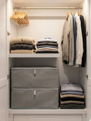 Venita Home 2 Adet Fermuarlı Kutu Formunda Çok Amaçlı Hurç, Dolap Içi Düzenleyici, Baza Hurç 50X40X19