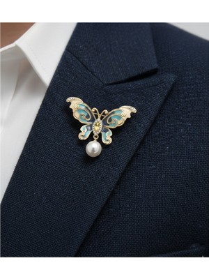 Duru Bags Wallet Kelebek Broş