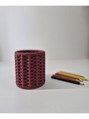 Yerli Plastikler Elsa Hasır Desenli Masa Üstü Kalemlik