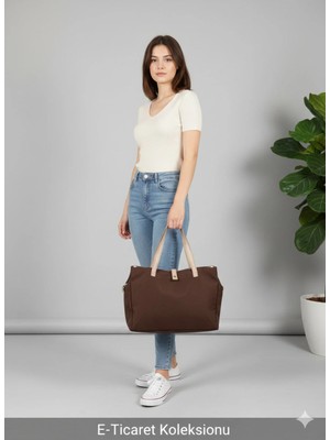 Kadın Acı Kahve 3 Gözlü Seyahat Okul Anne Spor Omuz Çantası