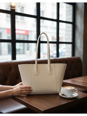 Kadın Krem Lina Omuz Çantası