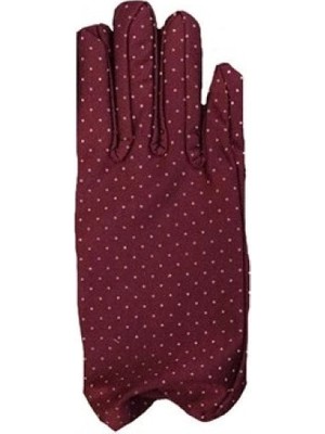 Herşeytrend Bordo Renk Puanlı Çocuk Eldiveni