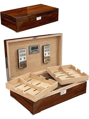 Falconetti Italyan Sediri 2 Katlı Dev Boy Özel Humidor Puro Kutusu RD78KHV