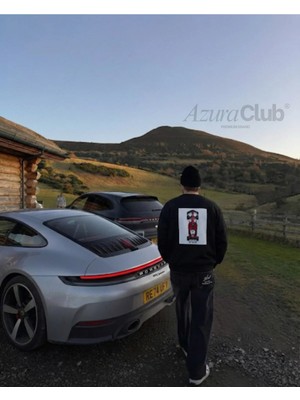 Azura Club Ferrari Race Baskılı Unisex Sweatshirt