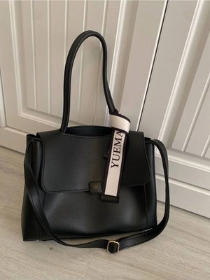 Kadın Siyah Yavru Çantalı Askılı El Omuz Çantası