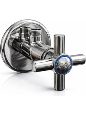 Akçay Krom Kaplama Çapraz Kollu Taharat Musluğu