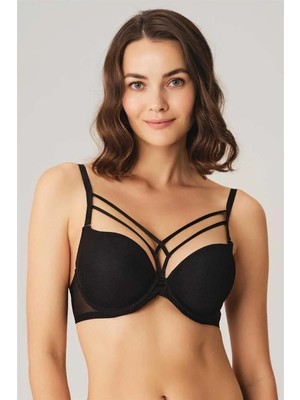 Hsc Bilişim Balenli Destekli Dolgulu Askıları Çıkabilen Yaka Detaylı T-Shirt Sütyeni