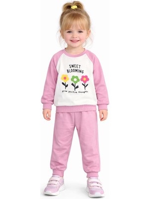 Zebüş Bebe Kız Çiçek Baskılı Çocuk Eşofman