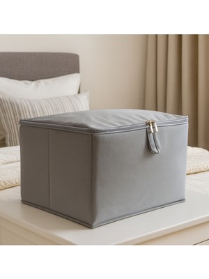 Venita Home 1 Adet Fermuarlı Kutu Hurç – Dolap Içi Çamaşır Oyuncak Düzenleyici Katlanır Saklama KUTUSU-35X35X25 cm