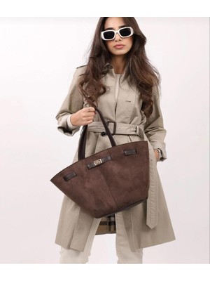  casual günlük şık el kol omuz çantası nubuk yumuşak hafif el çantası