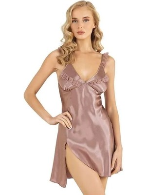 Hsc Bilişim Vizon Kısa Saten Gecelik 8237