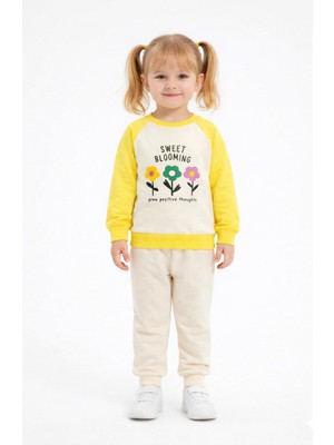 Zebüş Bebe Kız Çiçek Baskılı Çocuk Eşofman
