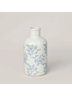 Linens Floral Vazo 20X21 cm Ekru Beyaz